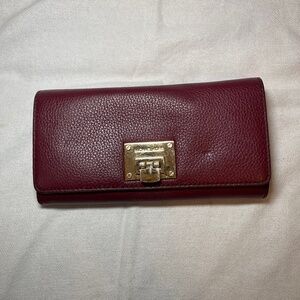 Burgundy Michael kors wallet